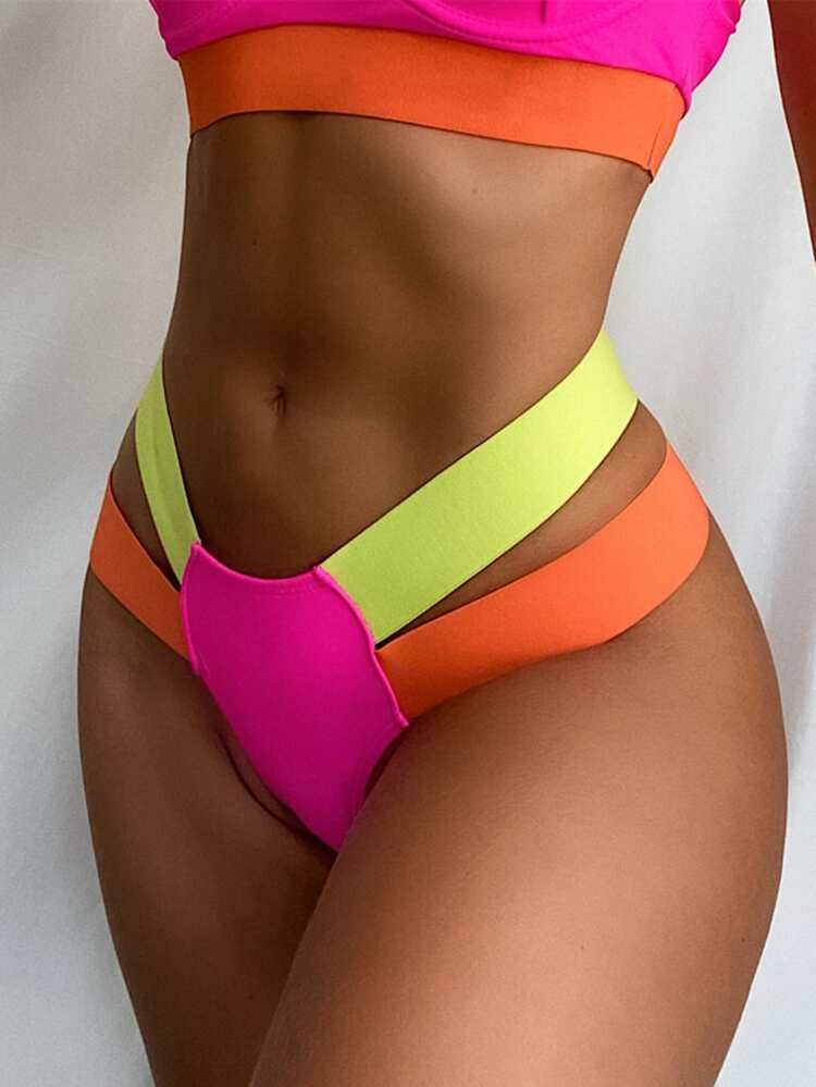 Color Block Bikini Panty | SHEIN