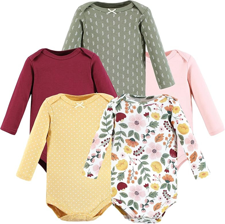 Hudson Baby Unisex Baby Cotton Long-Sleeve Bodysuits | Amazon (US)