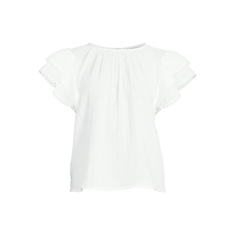 Time and Tru Women's Ruffle Top | Walmart (US)