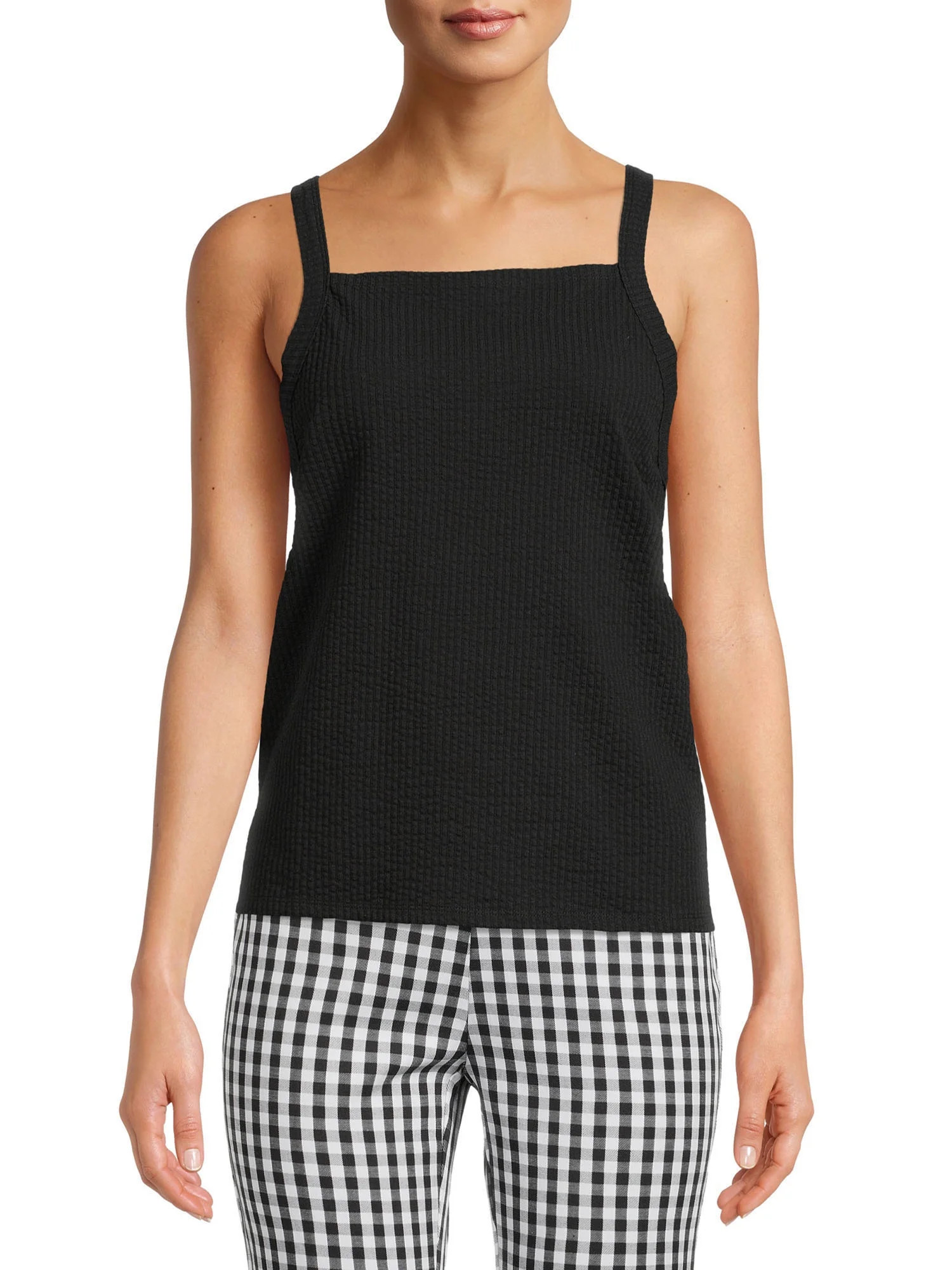 Time and Tru Women's Square Neck Tank Top | Walmart (US)