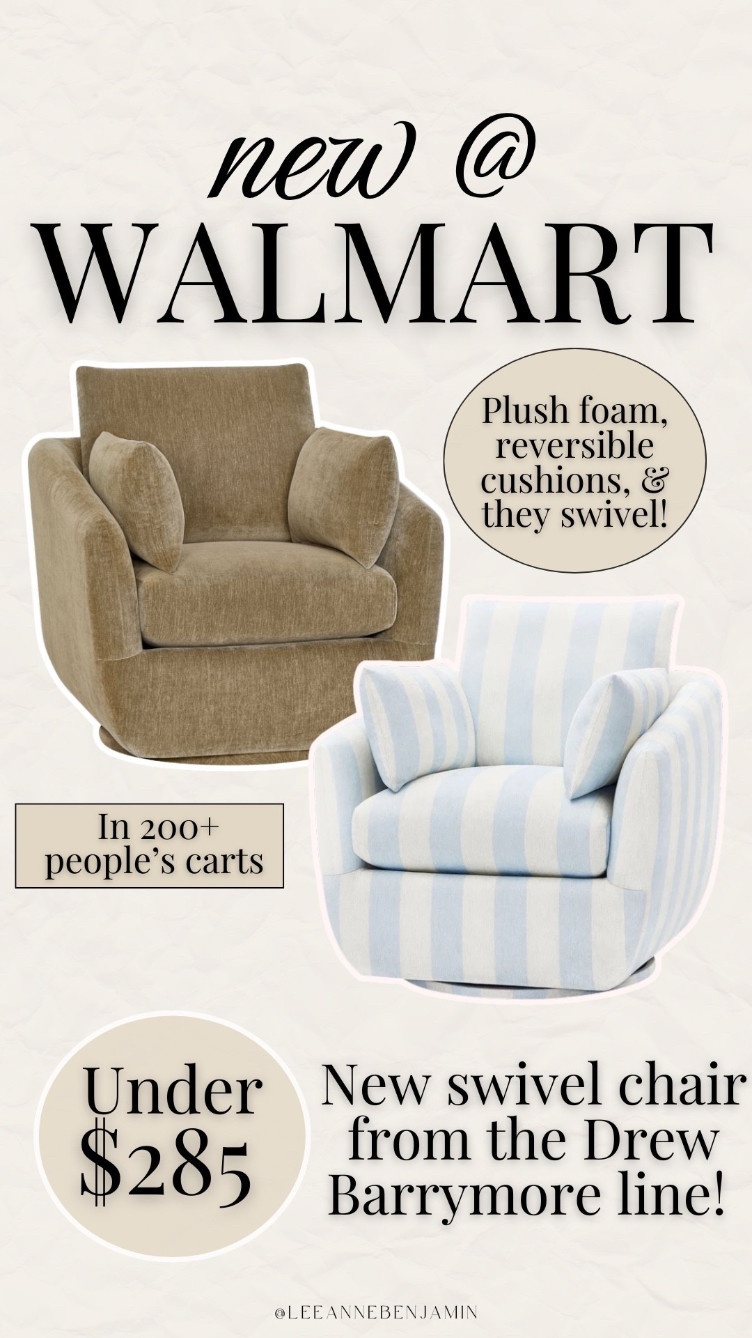New swivel chair at Walmart!!

#LTKSaleAlert #LTKHome #LTKSeasonal