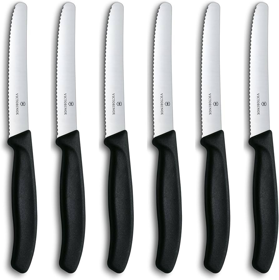 Victorinox Swiss Classic Tomatenmesser, Brotzeitmesser, 6-teilig, Scharfe Klinge, Wellenschliff, ... | Amazon (DE)