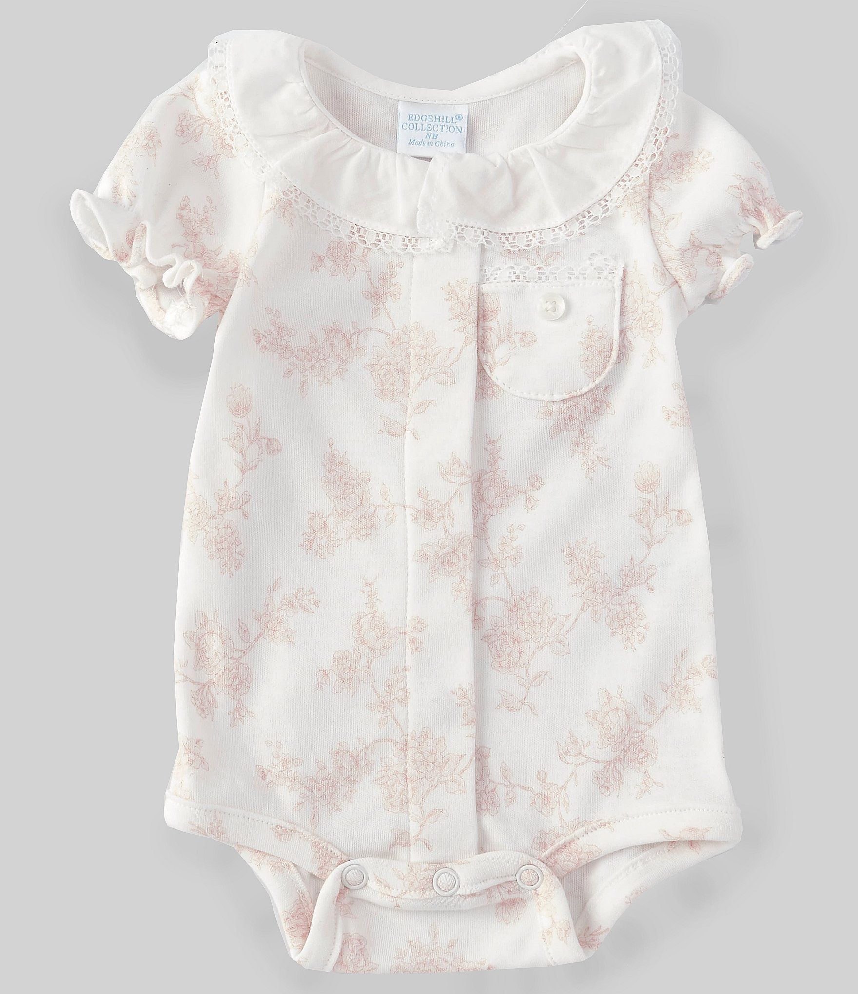 Baby Girls Newborn-6 Months Floral Printed Toile Bodysuit | Dillards