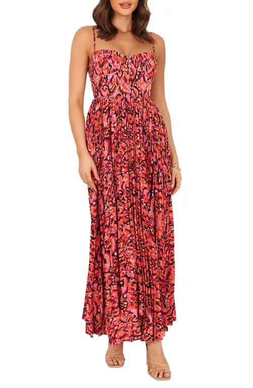 Petal & Pup Achanti Print Pleated Maxi Dress in Pink Multi at Nordstrom, Size X-Small | Nordstrom