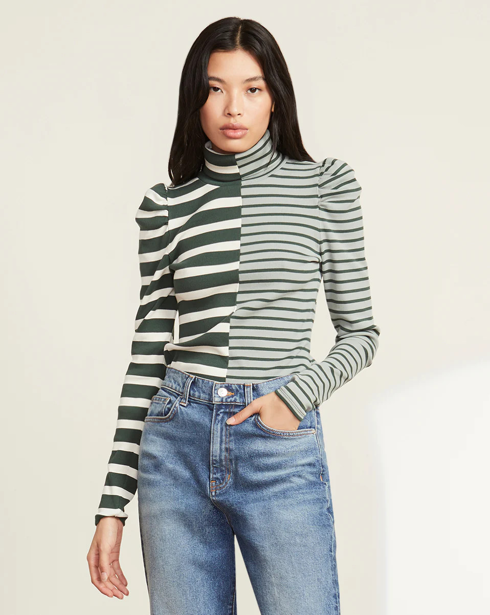 Cedar Colorblocked Turtleneck | Veronica Beard