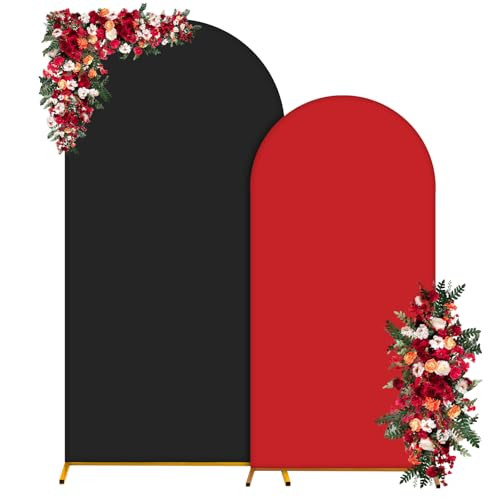 Arch Backdrop Cover Set of 2 (6FT/7.2FT) Double Color Wedding Arch Covers Decorations Spandex Fit... | Amazon (US)