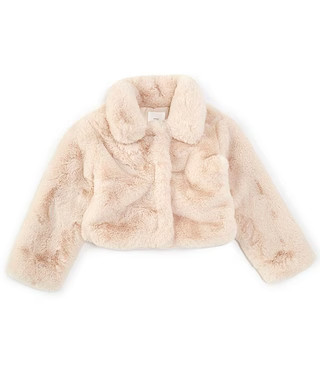 Big Girls Long Sleeve Faux Fur Jacket | Dillard's