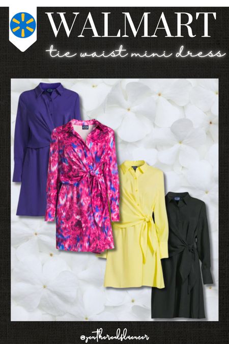 Walmart, floral, satin, mini dress, tie waist, long sleeve, workwear, affordable fashion 

#LTKSeasonal #LTKstyletip #LTKfindsunder50