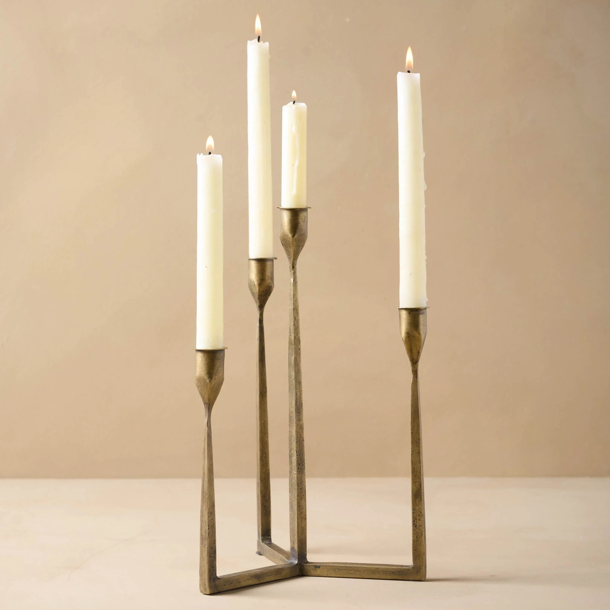 Antique Brass Gatecrest Multi Taper Holder | Magnolia