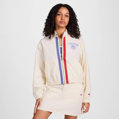 Champion Women's Game Day Full Zip Top - Cream L | Target