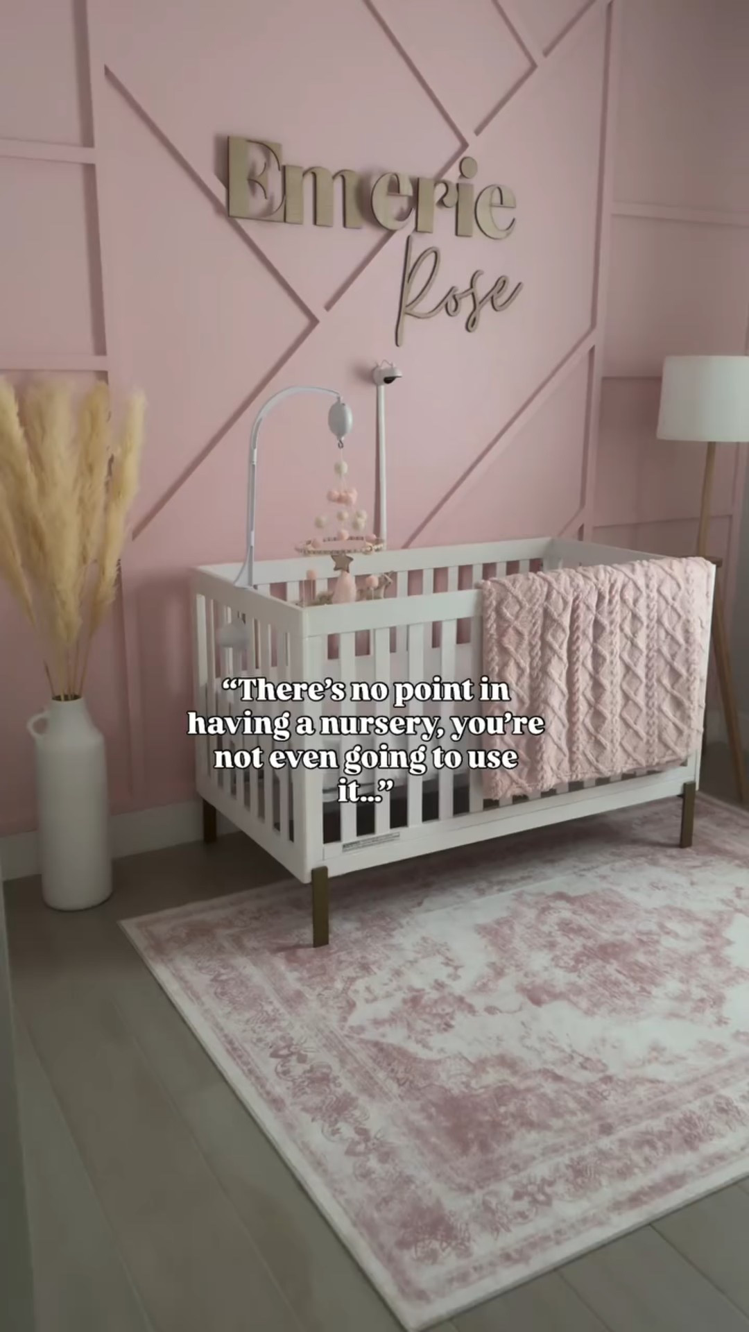 Nursery of my dreams 🎀

✨✨This is your sign, to do it anyway! Send this to a parent who is on the fence about creating a nursery✨✨

It’s true when they say, you’re probably not going to use your nursery - although I know plenty of people who do - however, don’t let them discourage you from creating the nursery of your dreams.💓

If you’re able to, do it! This is a short season you will never get back. 

There are days I just sit in her room and admire the space, and I’m filled with gratitude. Although I may not use it as often, FOR NOW, I can still say it’s Emmie’s room & space. I know one day, she’ll be able to enjoy it. 🫶🏻🫶🏻

#babygirlnursery #nursery #babynursery #nurseryinspo #nurserywalldecor #nurseryideas #babygirlroom #newborngirl #pinkaesthetics #pinkaestetic #girlroom #girlroomdecor #accentwalls #accentwall #walldesigns #beautifulrooms #pinkroom #trending #moms #girlmom #explorepage #explore #momlife #moms #pregnant #newborn #reelstab #repost #viralvideo