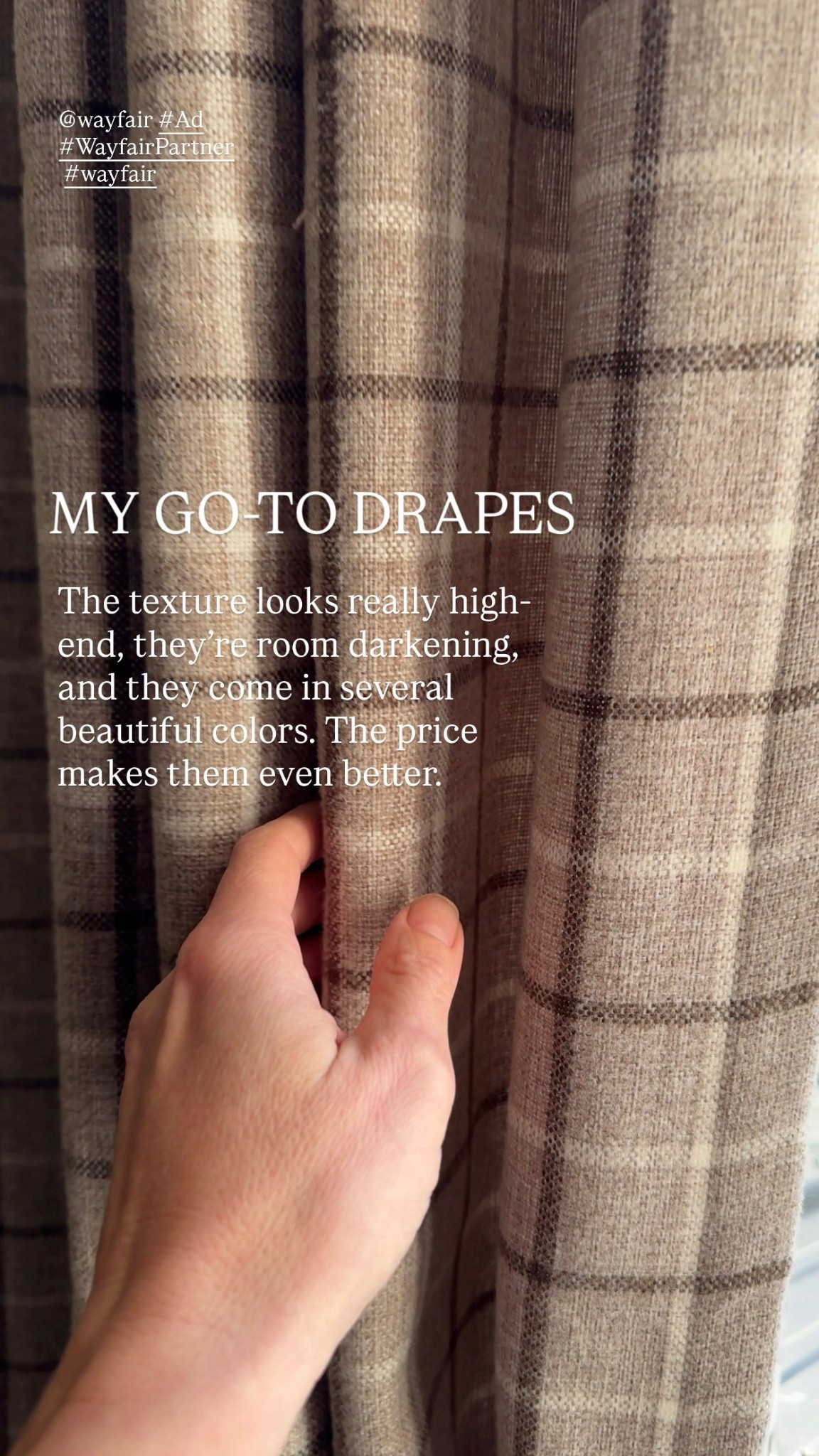 @wayfair Spring Cyber Week is going on right now with up to 80% off plus free shipping sitewide, and these are the drapes I always go back to.

I have them in brown and beige and they’re absolutely beautiful. The texture looks so high end, the weight is really nice, and they’re room darkening which makes them even better. They also come in several great colors so they work in so many spaces.

If you’ve been looking for designer looking drapes at a really good price, these are easily one of my favorite finds.

#ad #wayfairpartner #wayfair

Ltk exclusive: nightstand 

@wayfair Spring Cyber Week is happening right now with up to 80% off plus free shipping sitewide, and this nightstand is one of my favorite look for less finds.

It has tons of storage, the hardware is absolutely beautiful, and the detail on the feet gives it such a high end designer look. The warm wood tone works with so many styles, and it’s one of those pieces that instantly elevates a bedroom.

I’ve had this one for a while and it has held up beautifully, which makes it an even better find.


#LTKSaleAlert #LTKHome