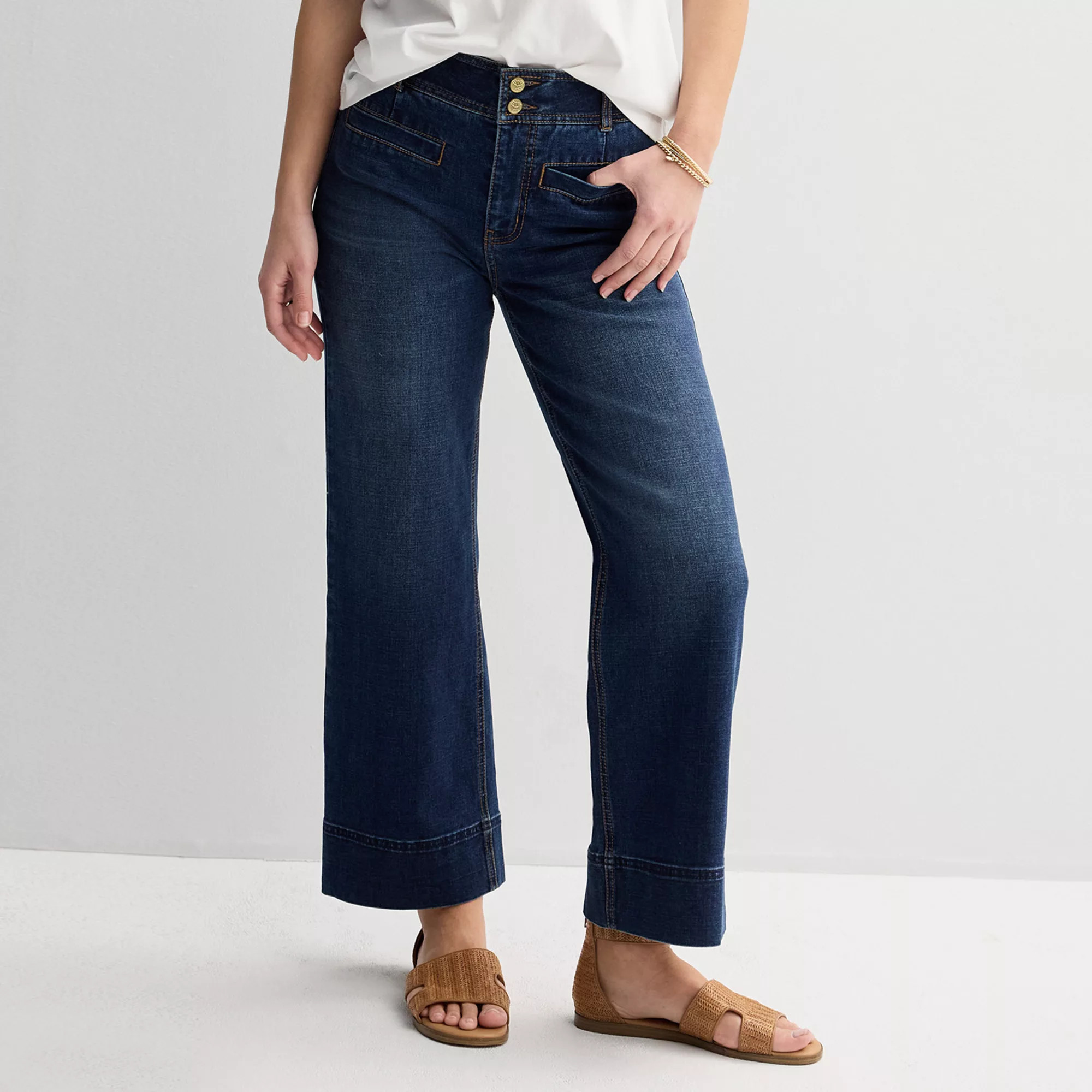 Women's Draper James High-Rise Wide-Leg Jeans | Kohl's