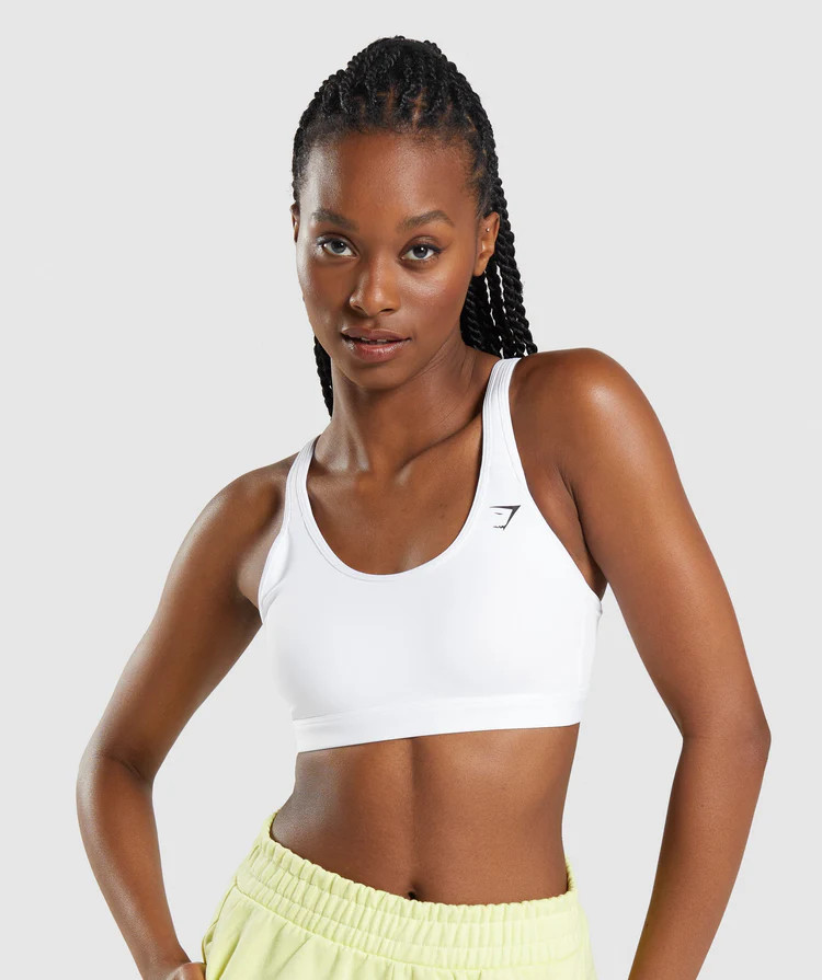 Gymshark Scoop Neck Sports Bra - White | Gymshark (Global)