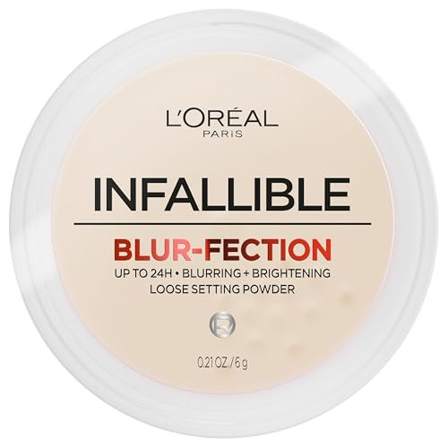 L'Oreal Paris Infallible Blur-fection Longwear Loose Setting Powder, Blurring Face Powder With Up to 24HRs of Wear, Translucent Light, 1 Kit | Amazon (US)