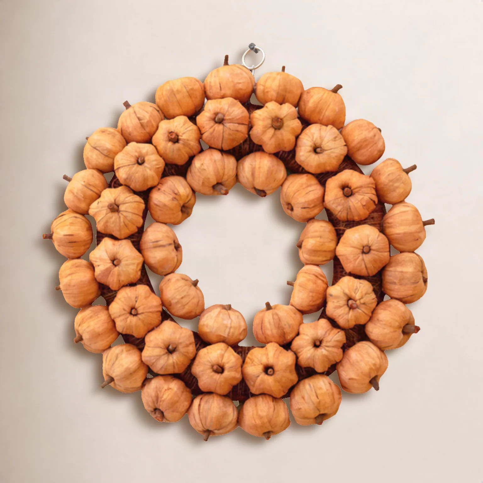 Orange Faux Pumpkin 19" Wreath | Wayfair North America