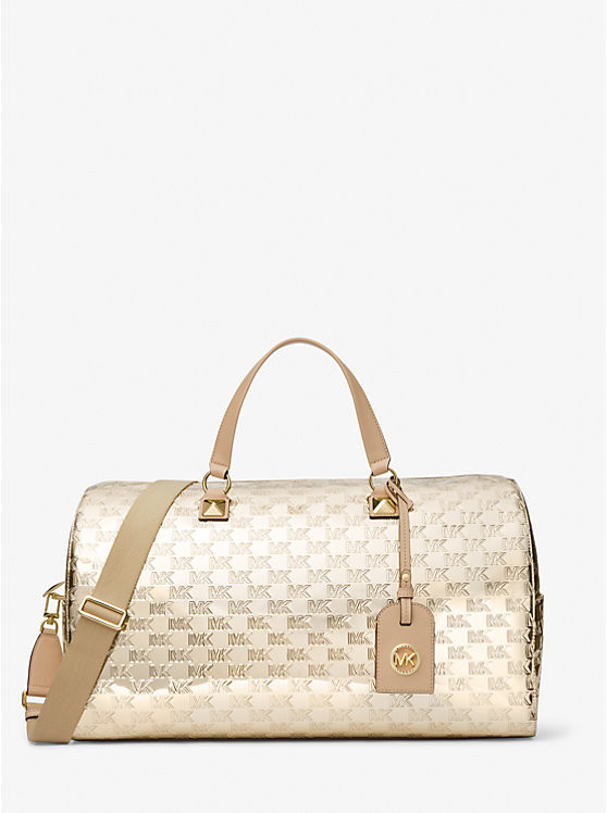Grayson Extra-Large Logo Embossed Patent Weekender Bag | Michael Kors US