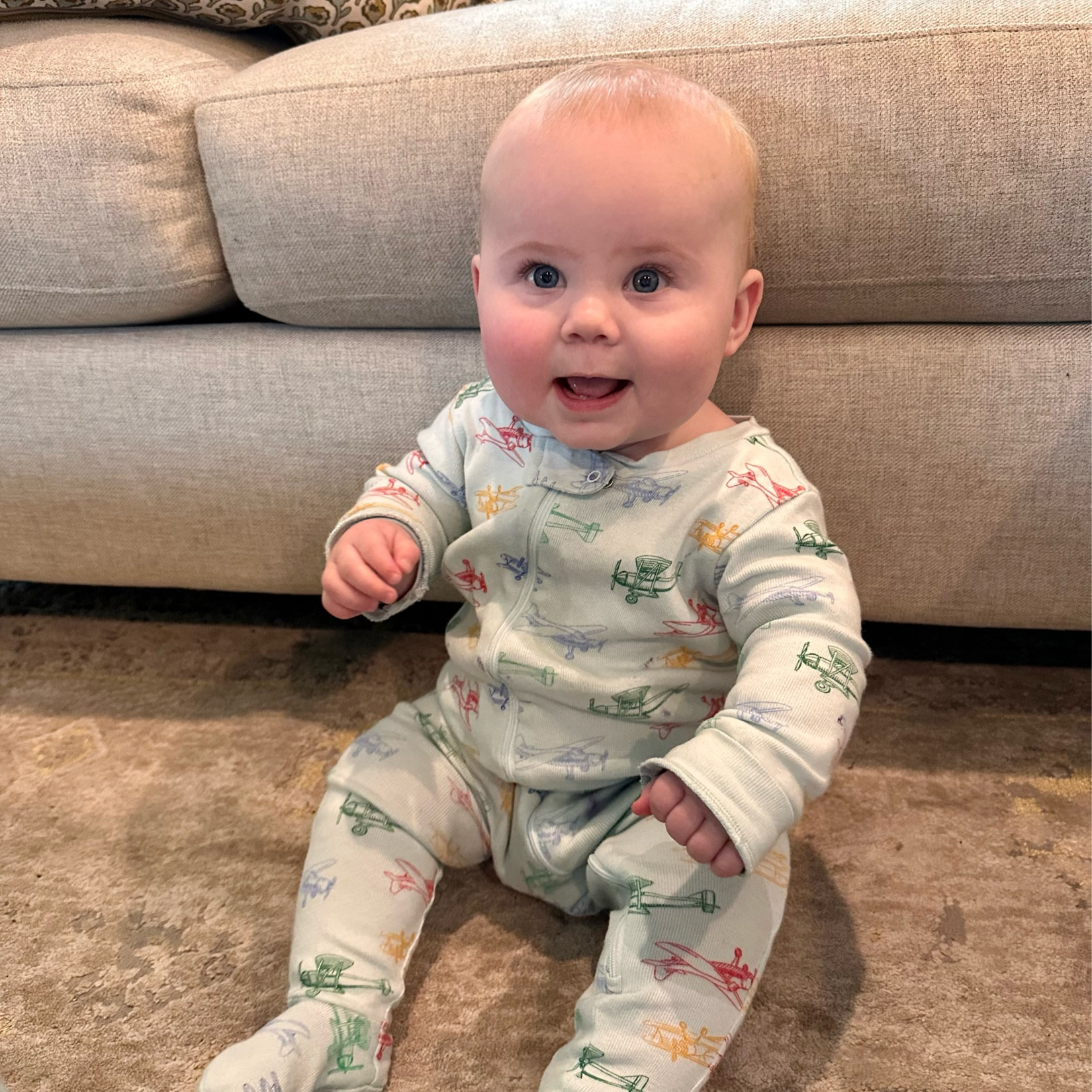 Our favorite one piece pajama right now. Love how easy the zipper makes changing the diaper especially when he’s moving! B is wearing 24 months ✨

#LTKbaby