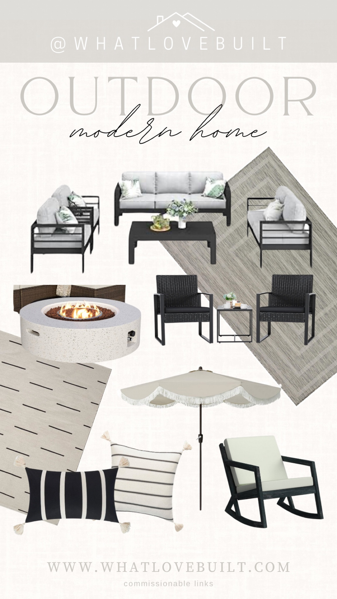 Shop Modern Outdoor Home Finds! Affordable patio furniture, rugs, umbrellas, pillow covers etc. 

#spring #patio #outdoors #backyard #home #modernhome #furniture #outdoorfurniture #patio #patiofurniture #outdoorrug #neutralhome #firepit #summer #spring

#LTKfindsunder100 #LTKhome #LTKSeasonal