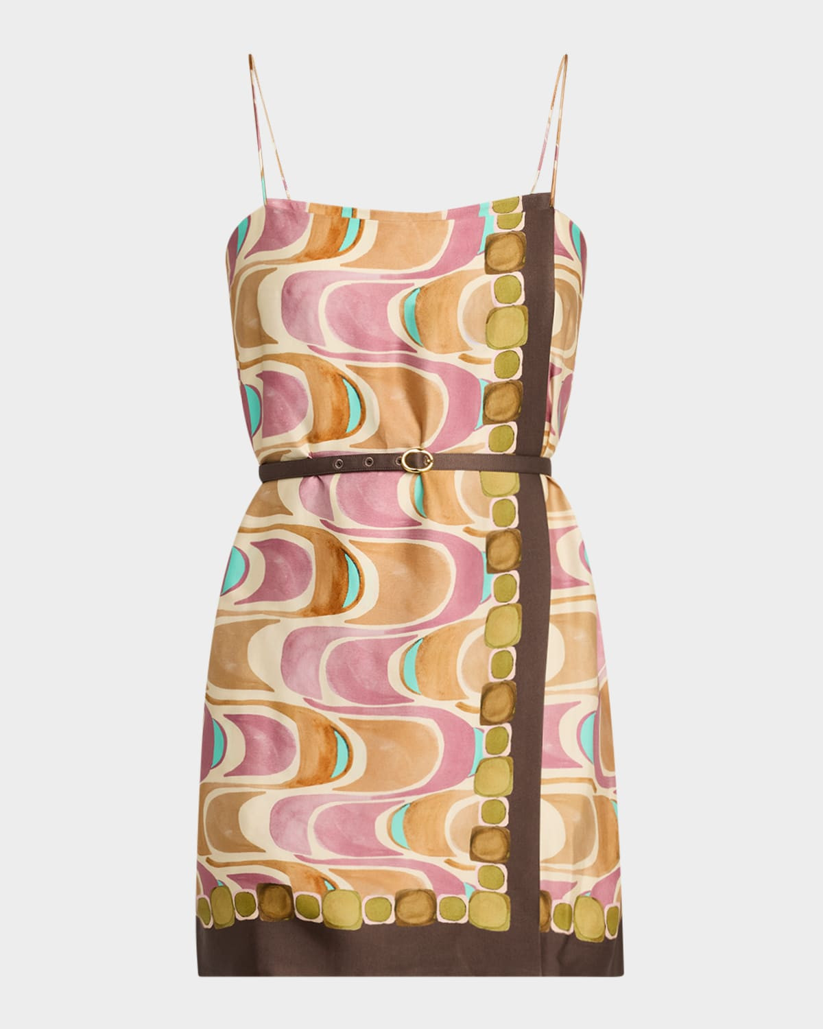 Greca Printed Mini Dress | Neiman Marcus