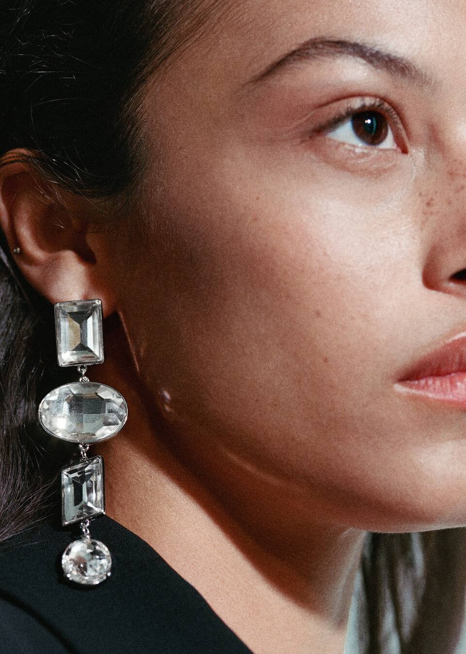 Pendant crystals earrings -  Women | Mango United Kingdom | MANGO (UK)