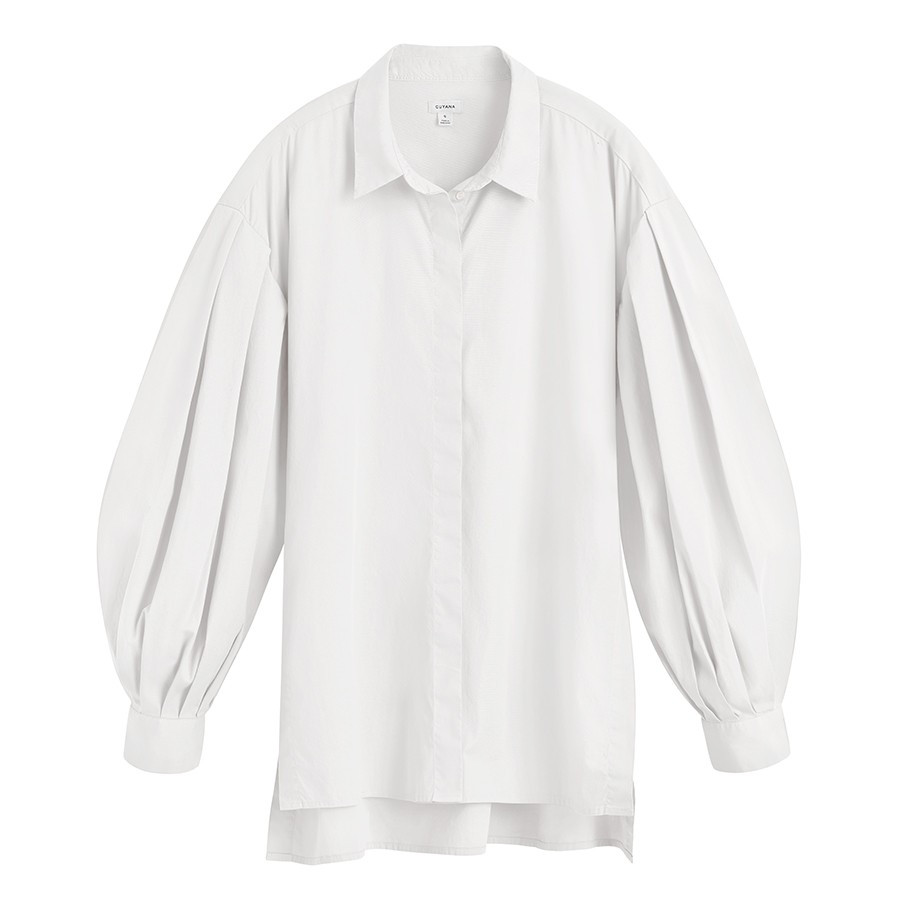 Poplin Balloon Sleeve Shirt | Cuyana