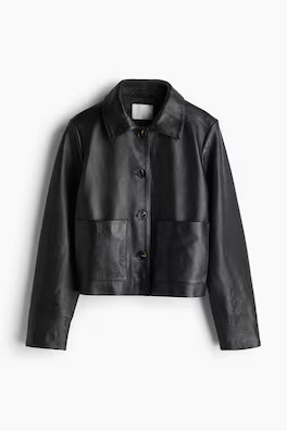 Collared leather jacket | H&M (UK, MY, IN, SG, PH, TW, HK)