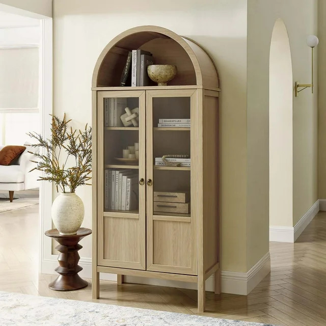 Tessa Tall Arched Storage Display Cabinet by Modway | Walmart (US)