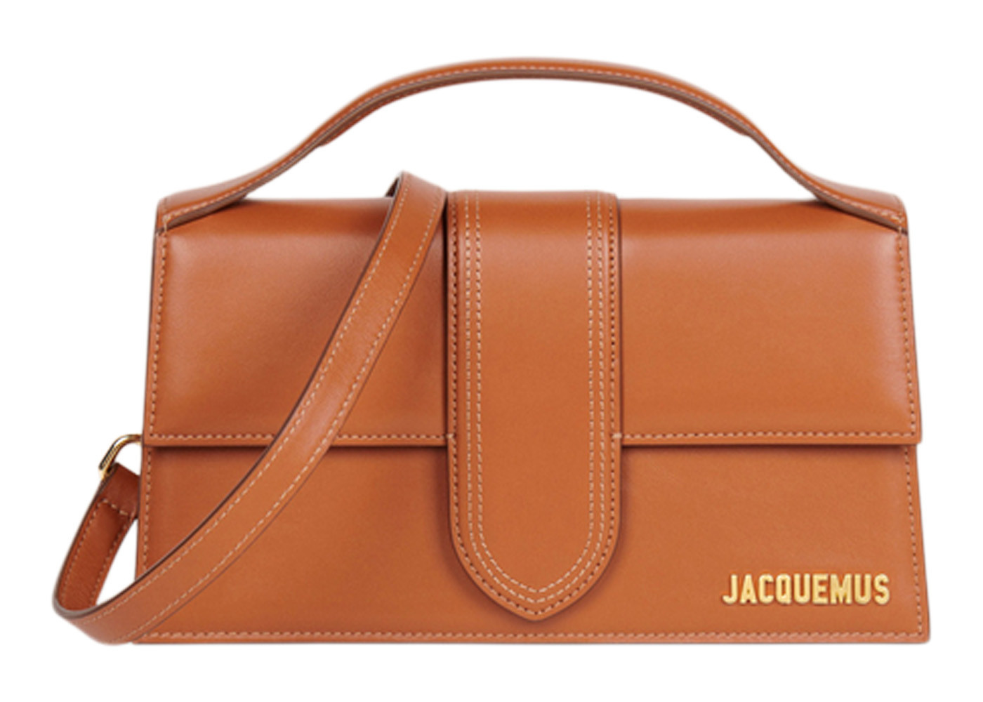 Jacquemus Le Grand Bambino Crossbody Flap Bag Light Brown | StockX