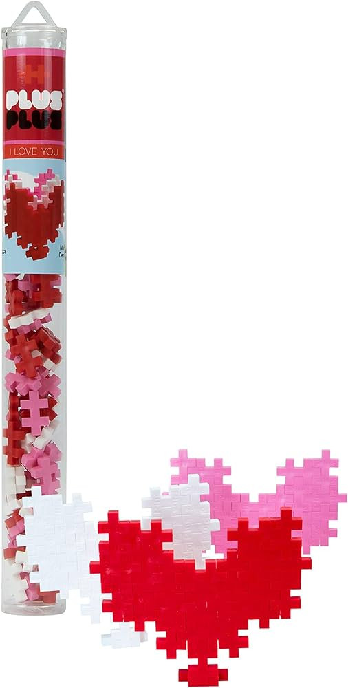 PLUS PLUS – Mini Maker Tube – I Love You Hearts – 70 Piece, Construction Building Stem Toy,... | Amazon (US)