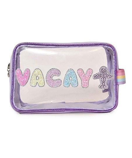 Purple 'Vacay' Cosmetc Bag | Zulily