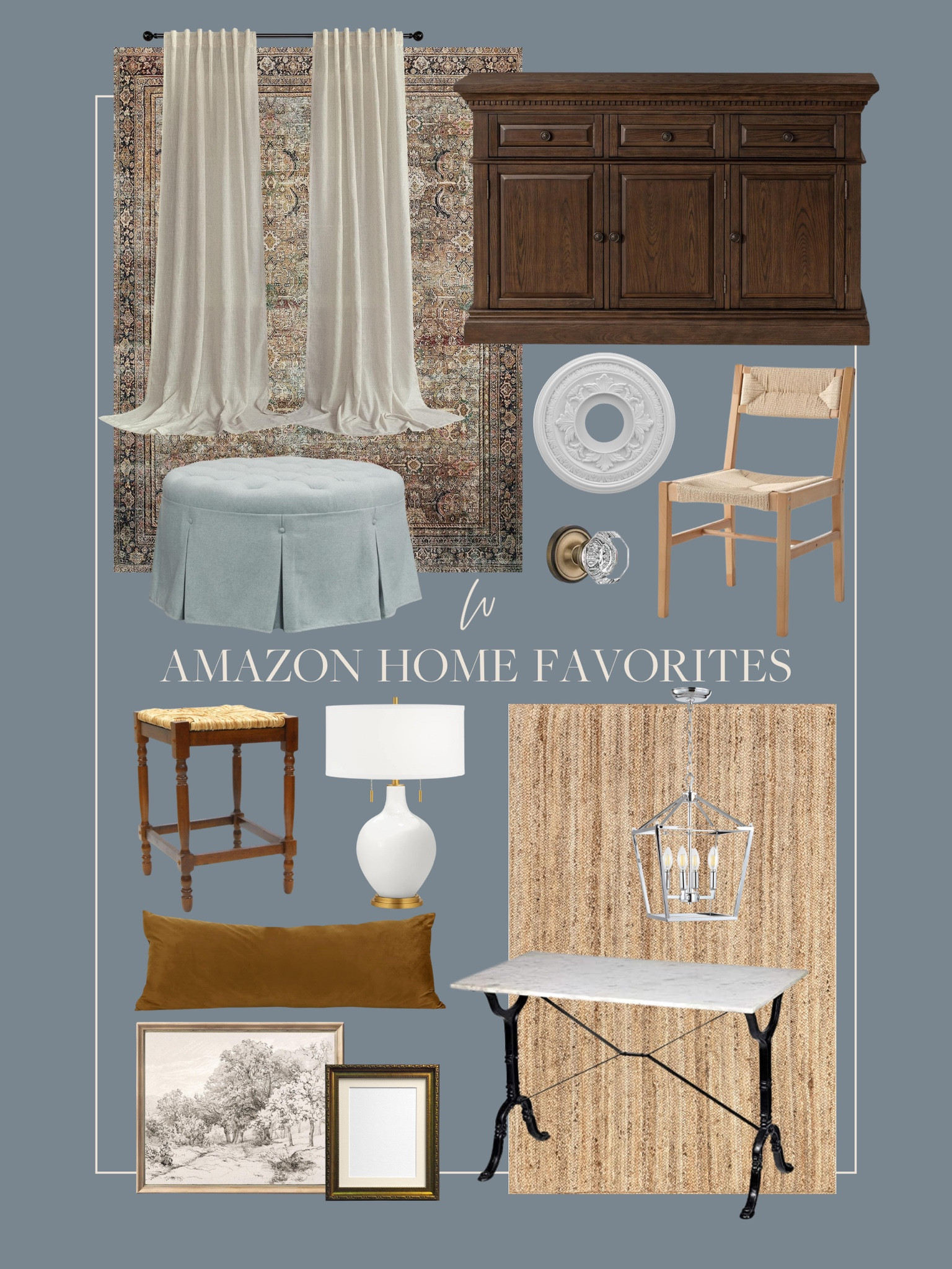 Timeless, traditional, and warm Amazon Home finds! I love how high-end and custom some of these pieces look. The warm wood tones, texture wicker woven seats, and pleated fabrics make these pieces look vintage-inspired in the best way. All great price points too!

#LTKHome #LTKStyleTip