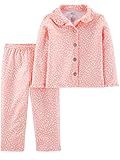 Simple Joys by Carter's Girls' Toddler 2-Piece Coat Style Pajama Set, Pink Dots, 4T | Amazon (US)