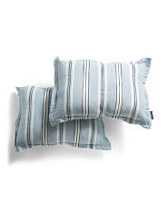 2pk 14inx20in indoor andoutdoor chambray striped lumbar pillows | TJ Maxx