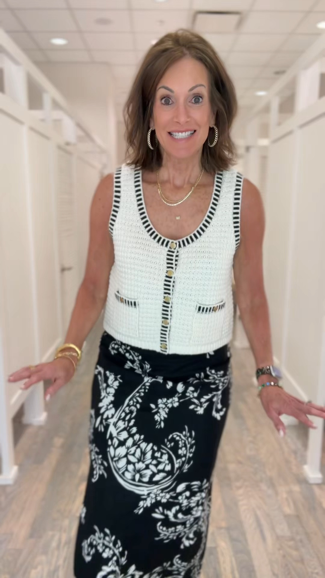 Linen blend straight skirt - size 6
Tank sweater vest - large 

Summer outfit 
Spring style 
Date night 

#LTKSaleAlert #LTKMidsize #LTKWedding