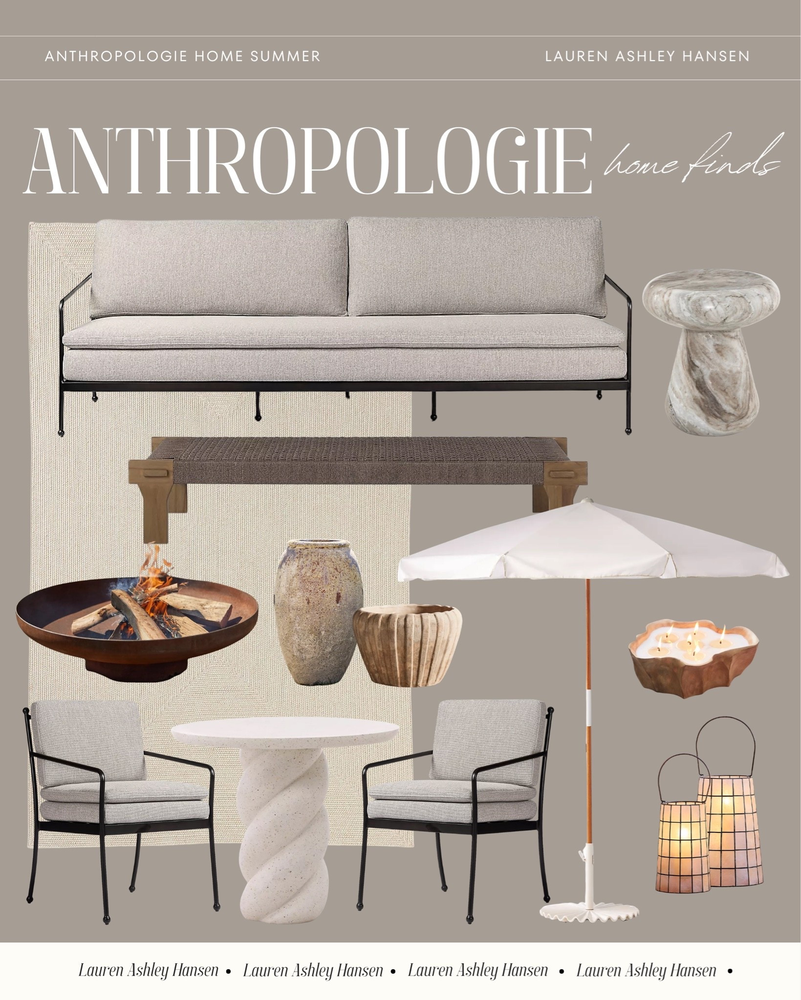 Anthropologie outdoor finds and favorites! The perfect pieces for an organic, modern, and still cozy outdoor living space.

#LTKSeasonal #LTKHome