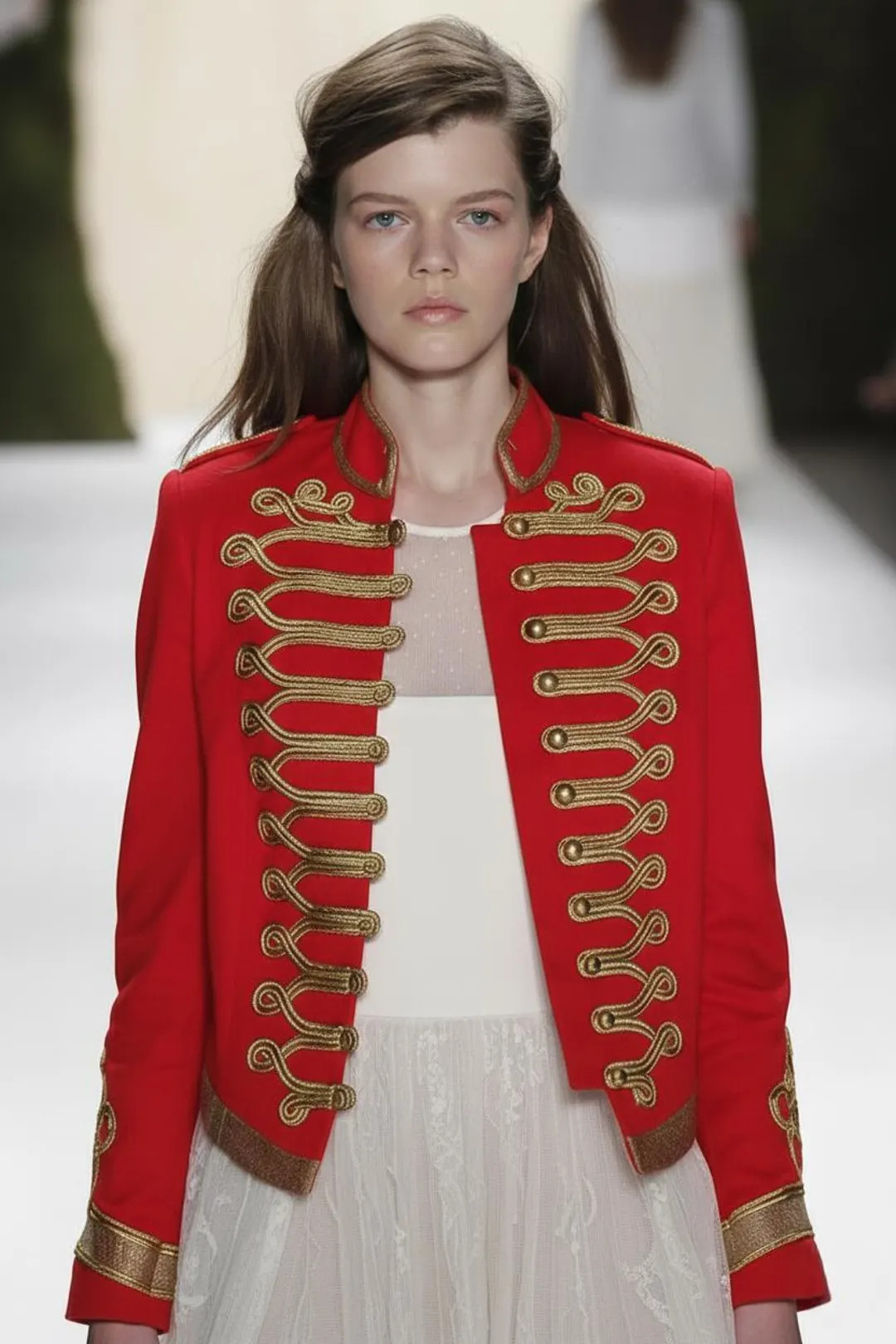 Women’s Red Military Hussar Jacket – Embroidered Parade Coat, Gold Braided Costume Jacket | Etsy (US)