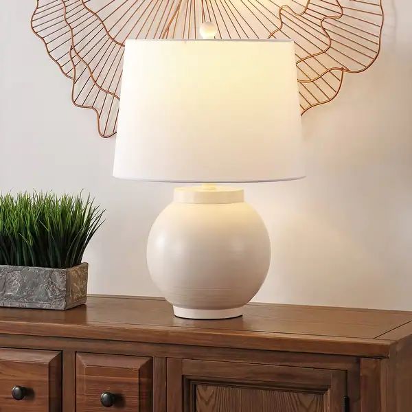 SAFAVIEH Lighting Lemeni 22" Table Lamp - 14" W x 14" D x 22" H - Overstock - 36070073 | Bed Bath & Beyond