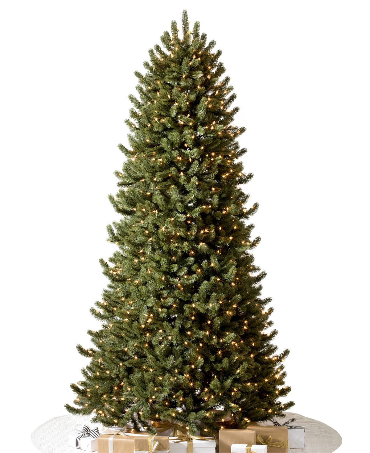 Balsam Hill 7.5 ft Pre-Lit Vermont Spruce Narrow Tree - Green | Macy's