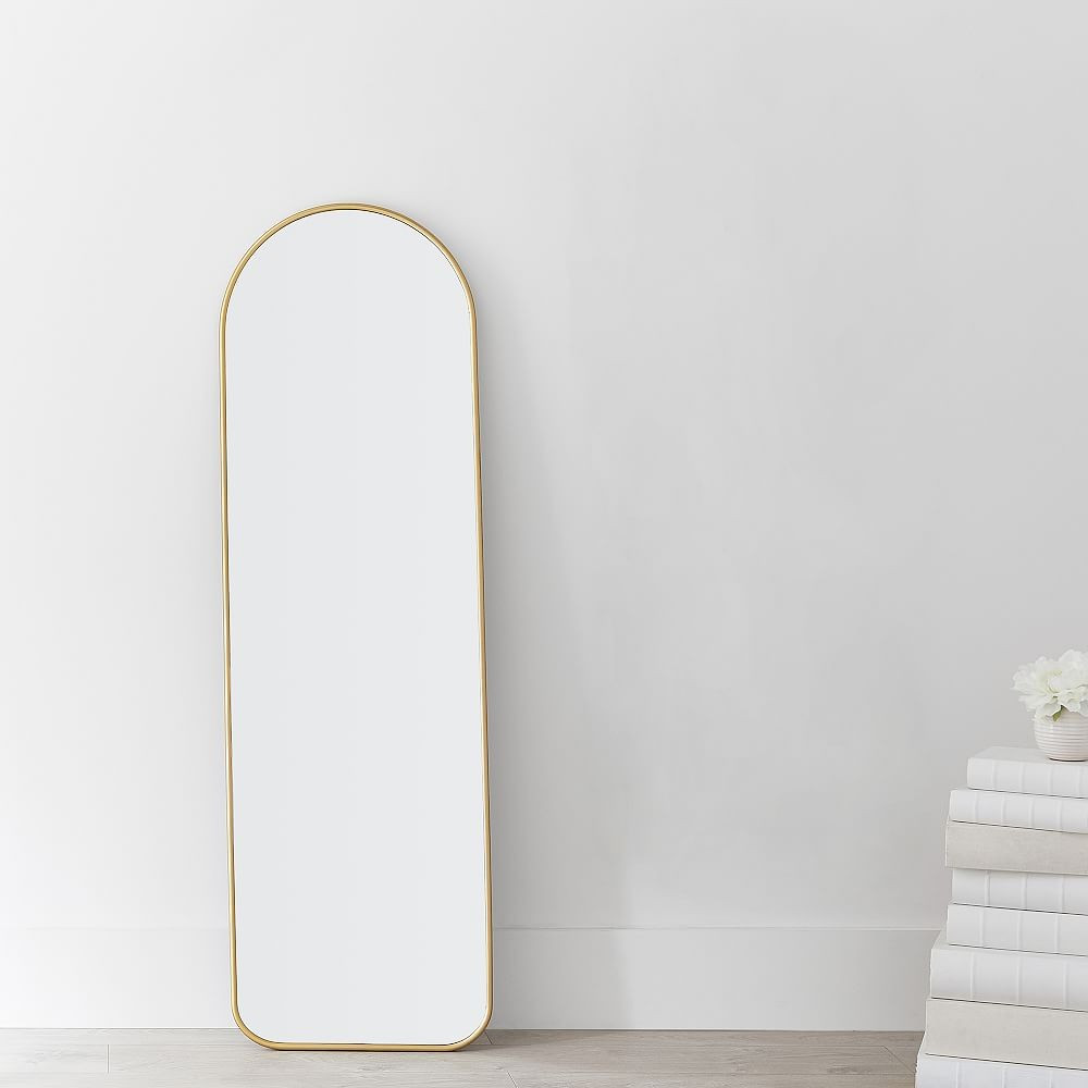 Metal Framed Full Length Mirror, Brass, In-Home | Pottery Barn Teen