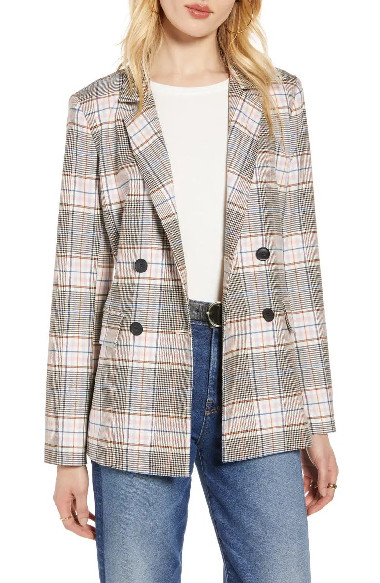 Plaid Double-Breasted Blazer | Nordstrom