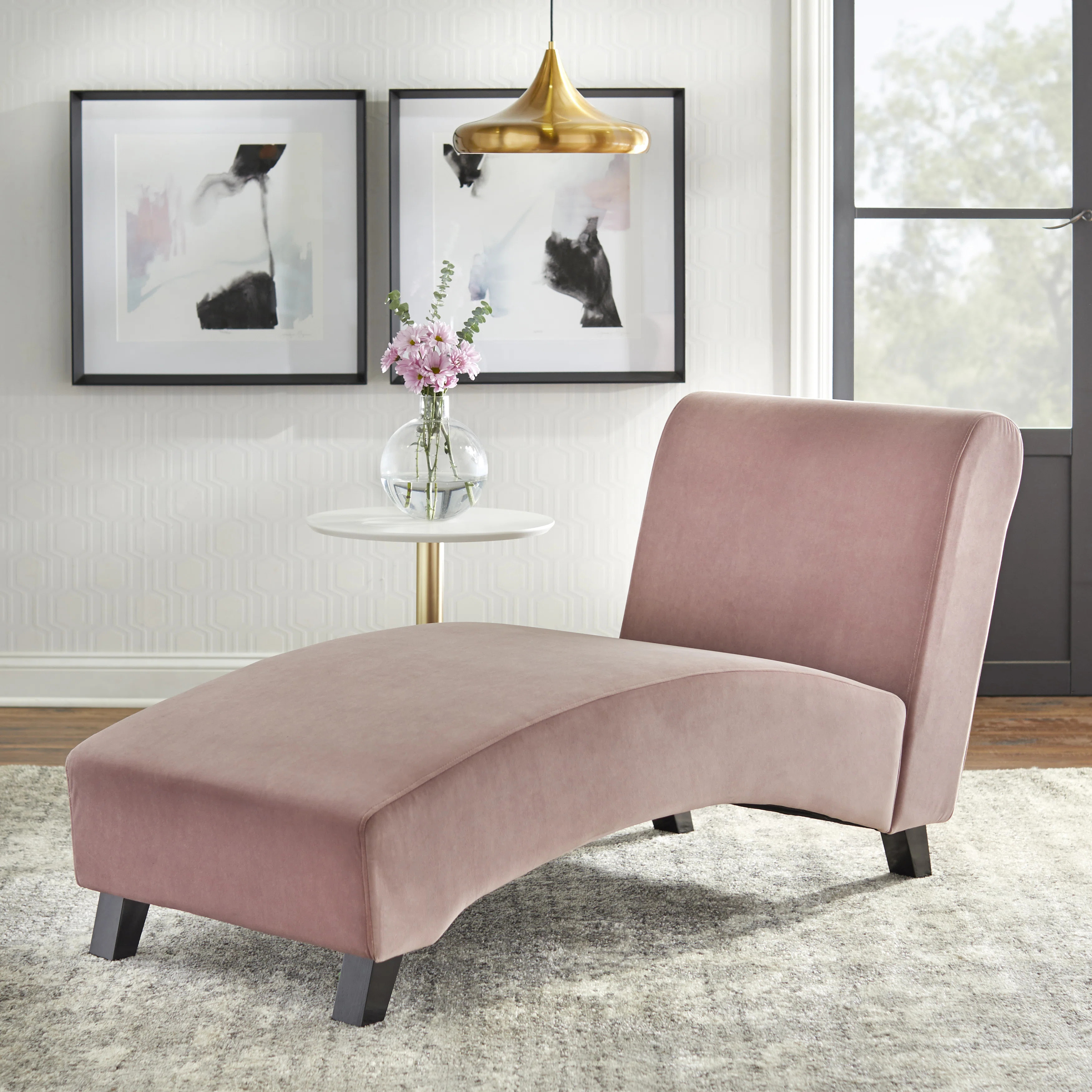 Lozko Velvet Chaise Lounge | Wayfair North America
