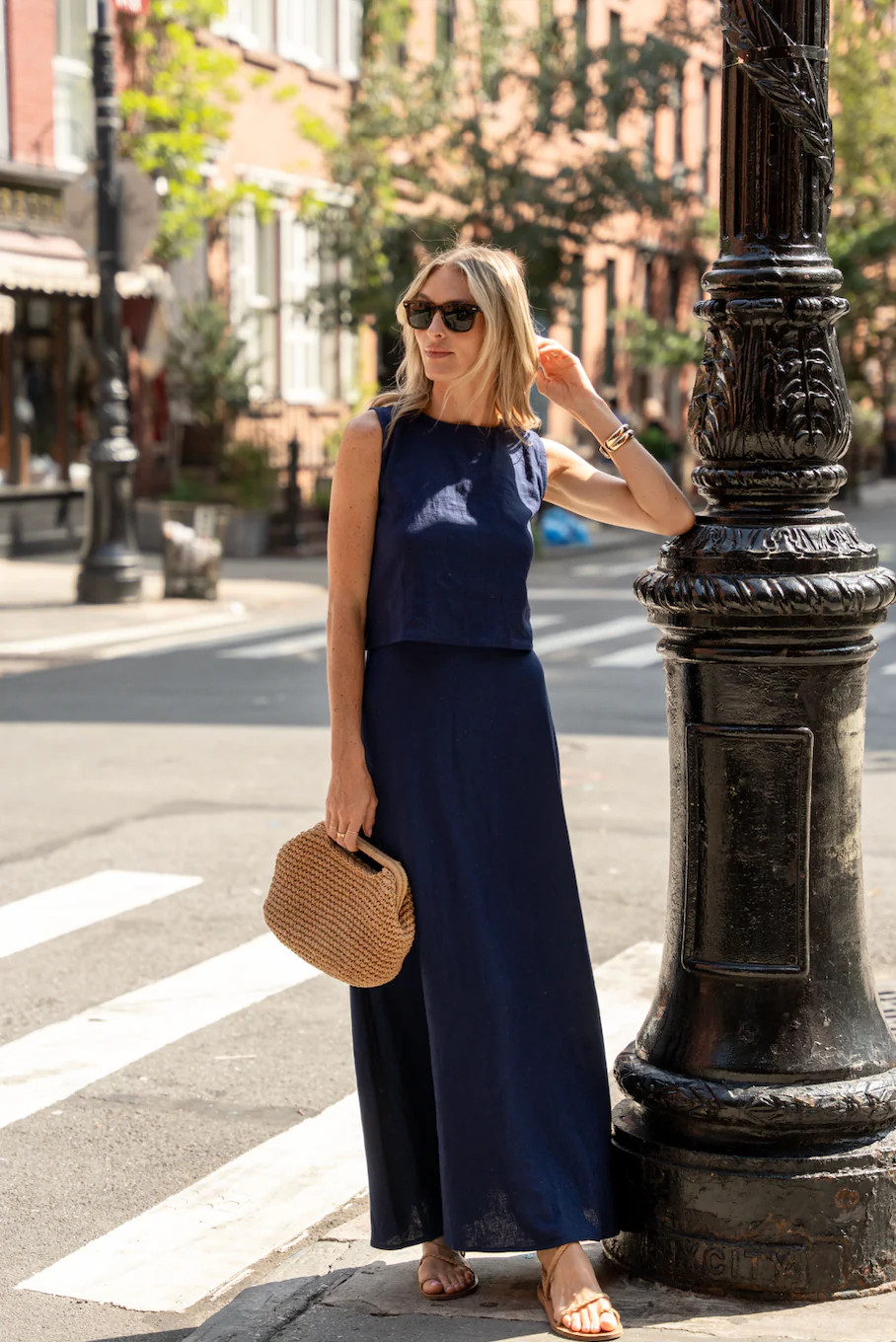 Navy Maxi Skirt Set | Sail to Sable
