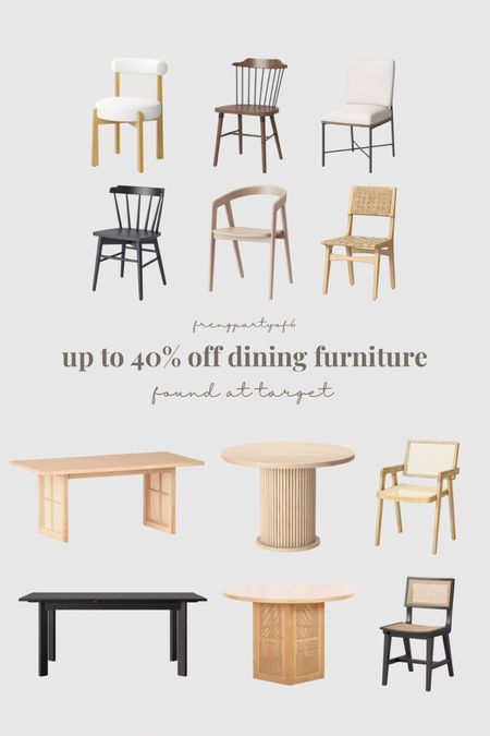 Up to 40% off dining furniture at Target! Great deal on these dining chairs and dining tables. 

#LTKSaleAlert #LTKFindsUnder100 #LTKHome