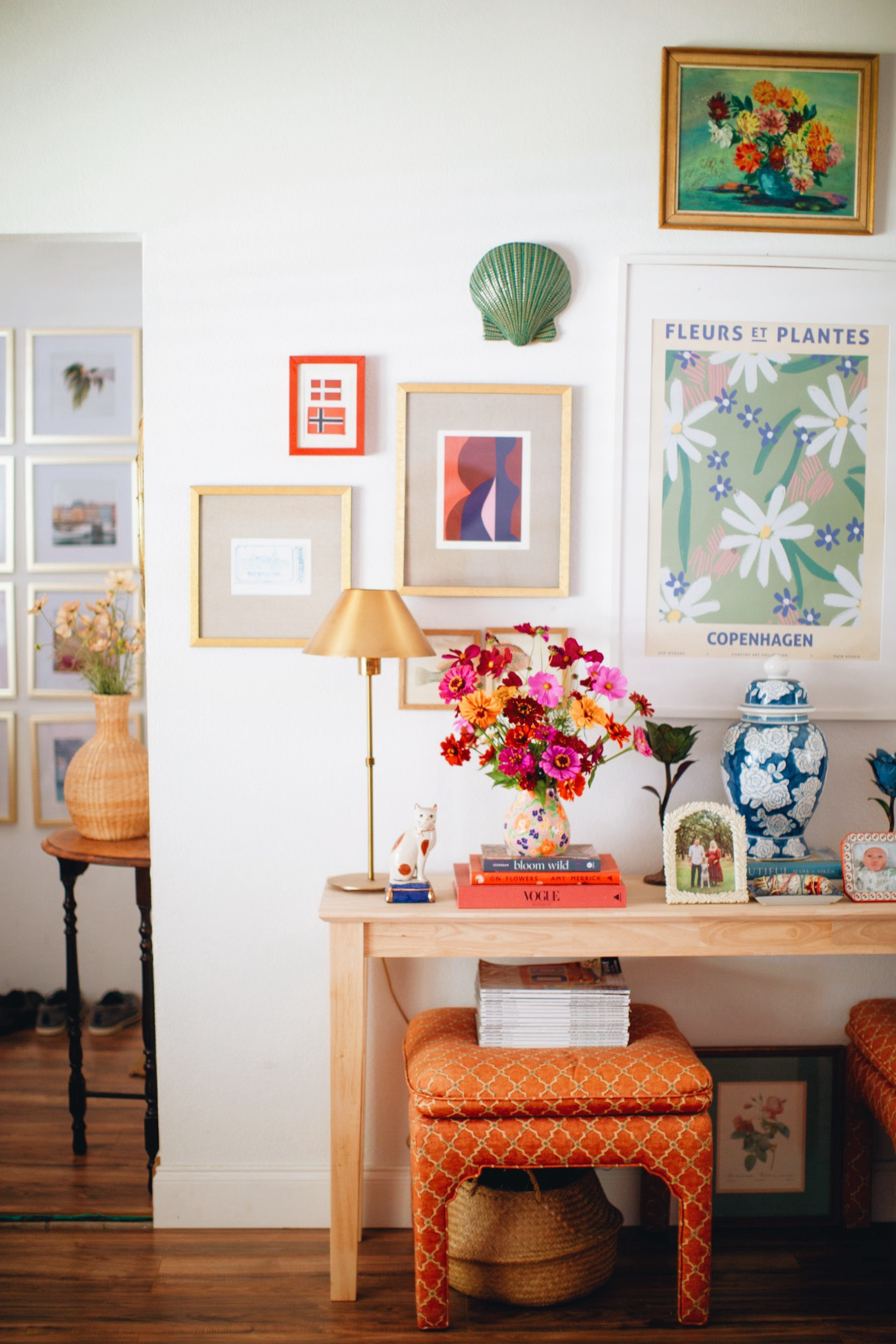 Entry wall + fresh flowers 

#LTKSeasonal #LTKstyletip #LTKhome