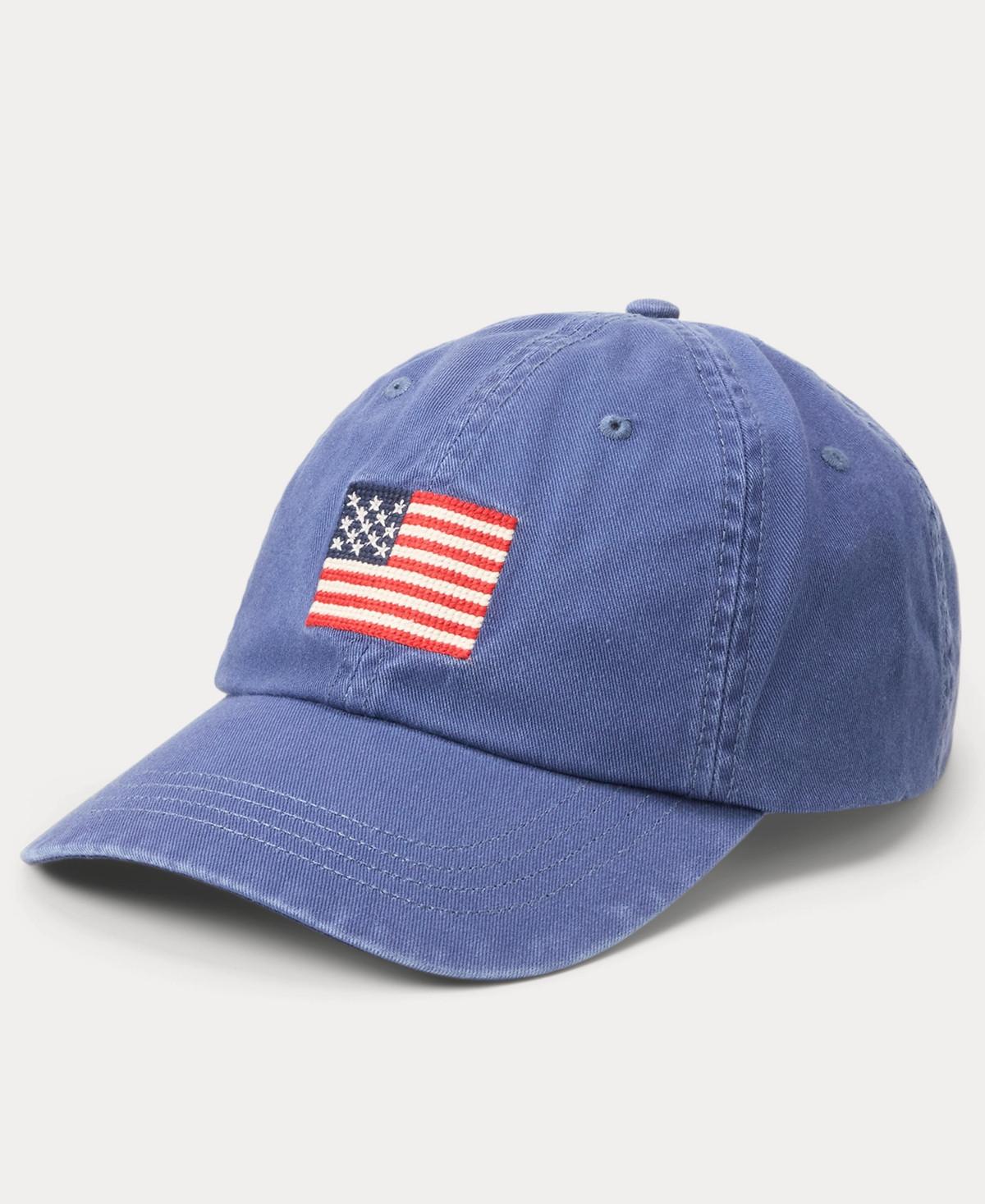 Polo Ralph Lauren Flag Embroidered Ball Cap - Light Navy | Macy's