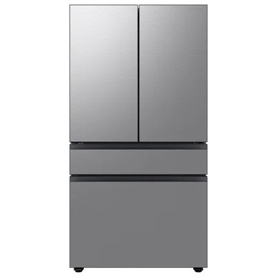 Samsung 23 cu. ft. Bespoke Counter Depth 4-Door French Door Refrigerator with Inner Beverage Center in Stainless Steel | Wayfair North America