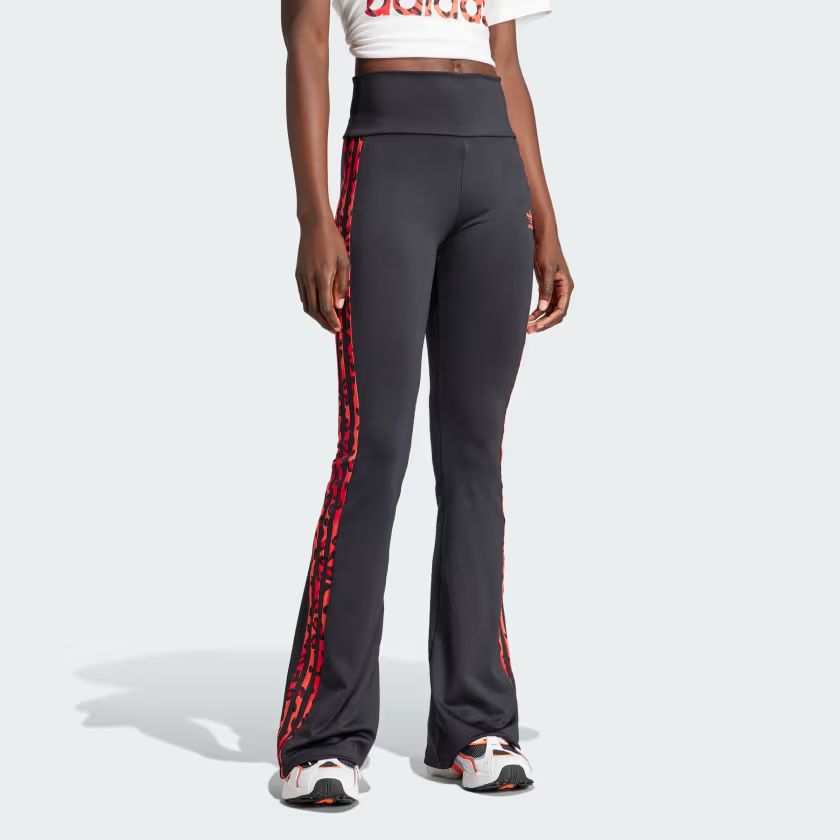 adidas Originals Leopard Luxe 3-Stripes Infill Flared Leggings | adidas (US)