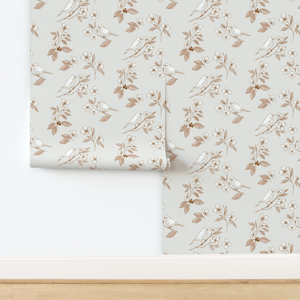 Dogwood // Colorway 04 // Large Scale Wallpaper bysarahanndesign | Spoonflower