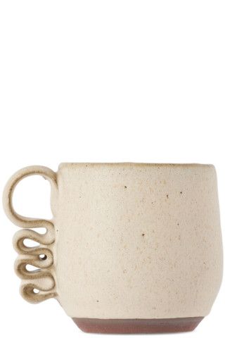 Perla Valtierra - Off-White Ribete Mug | SSENSE